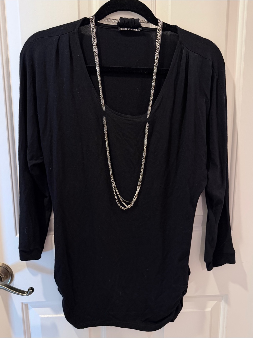 Ella Moss black necklace top- small